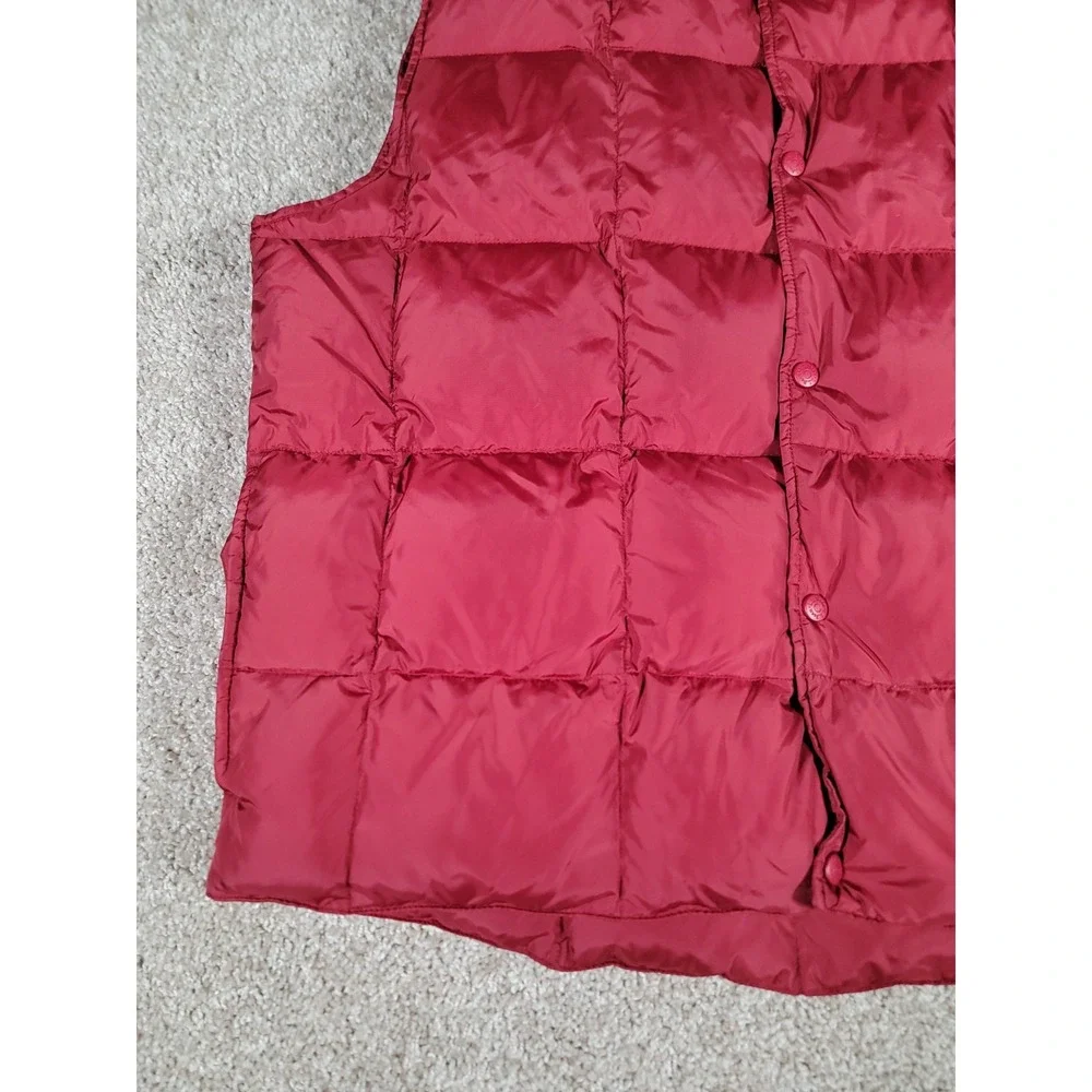 VTG LL Bean Goose Down Puffer Vest Snap Button Hiking Trail Camping XL Mens Warm